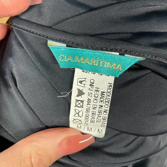 Cia Maritima Black Dolman Kimono Tie Waist Swim Cover Up Size Medium - Picture 8 of 8